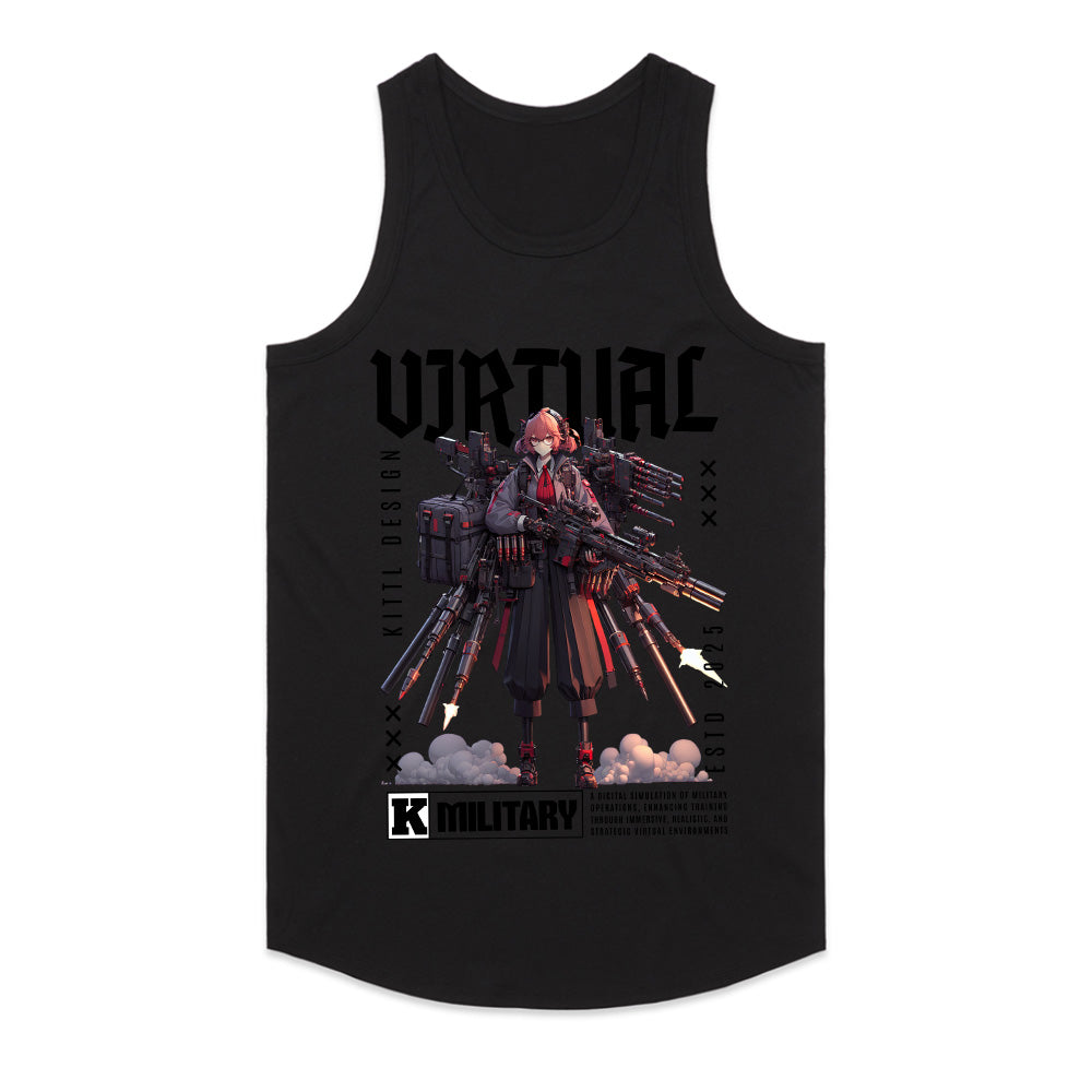 Virtual Military T-Shirt – Futuristic Cyber Warfare Aesthetic