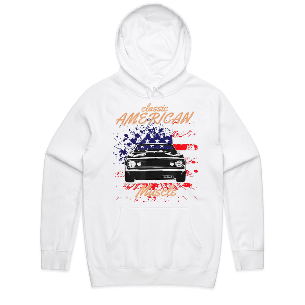 Classic American Muscle Car Patriotic Flag T-Shirt