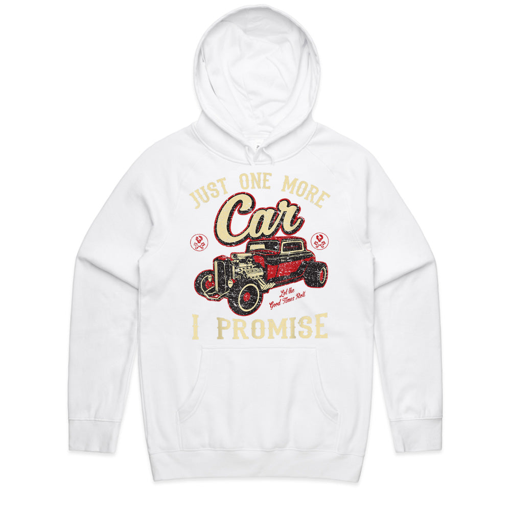 Just One More Car, I Promise" Vintage Hot Rod T-Shirt – Classic Car Enthusiast Tee