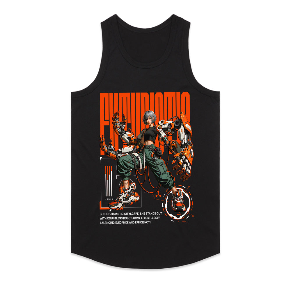 Futurisma Cyberpunk Warrior T-Shirt – High-Tech Sci-Fi Streetwear