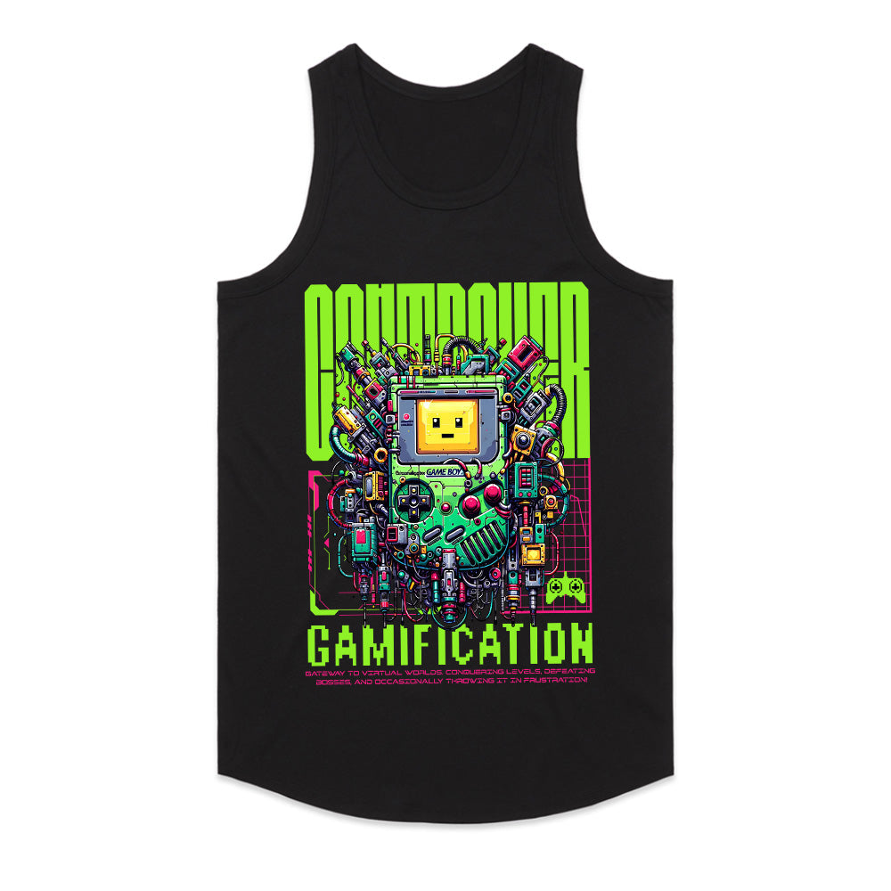 Cyberpunk "Gamification" T-Shirt – Futuristic Gaming Tech Design