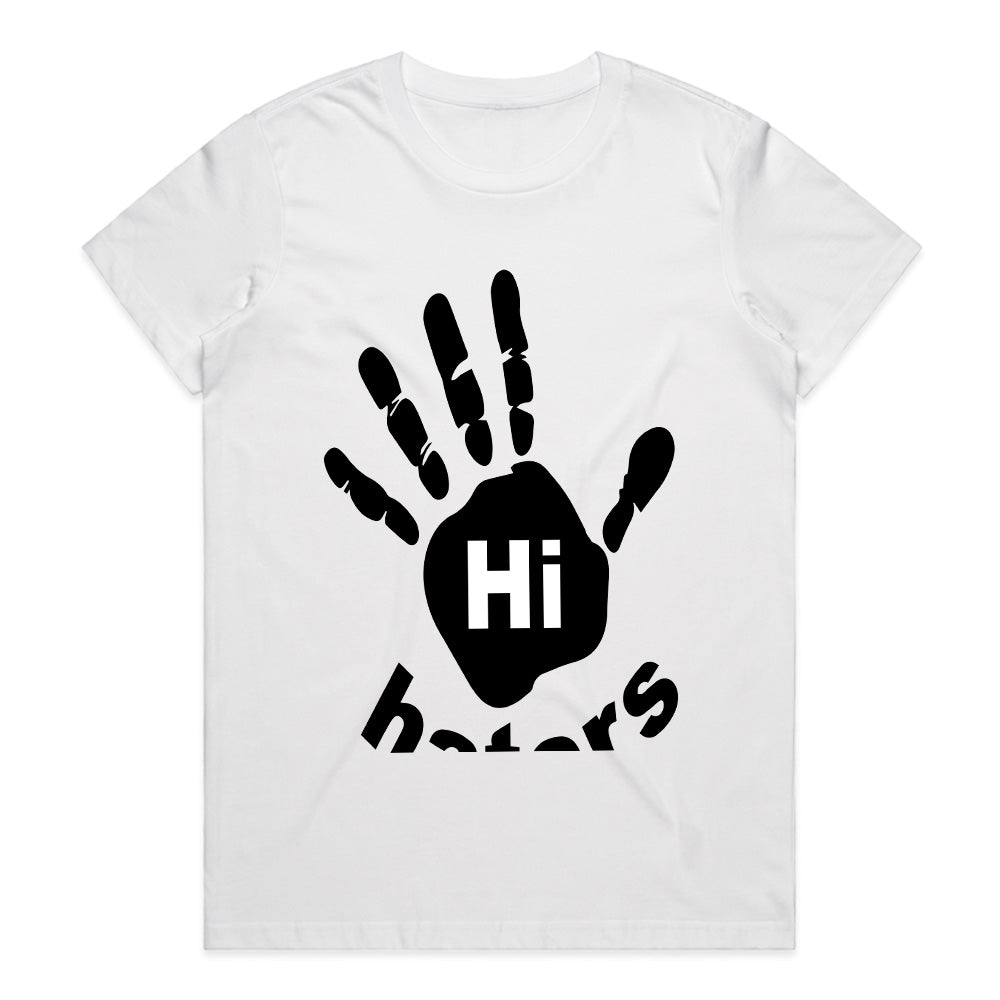 Hi Haters Handprint T-Shirt – Bold & Fun Statement Apparel