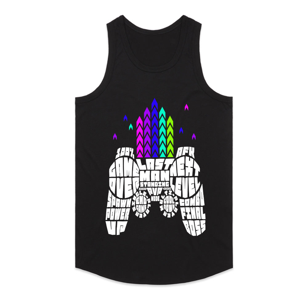 Gaming Typography T-Shirt - "Game Over | Last Man Standing" Gamer Controller Design