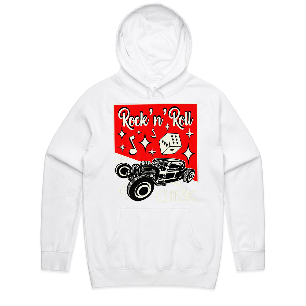 Rock 'n' Roll Classic Hot Rod T-Shirt – Vintage 50s Car & Music Design