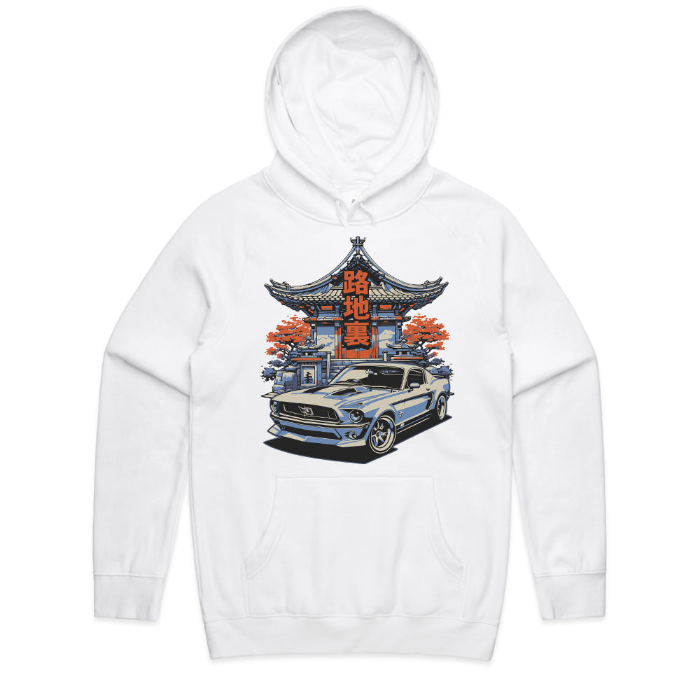 Samurai Streets Mustang T-Shirt – Classic Muscle Meets Japanese Culture