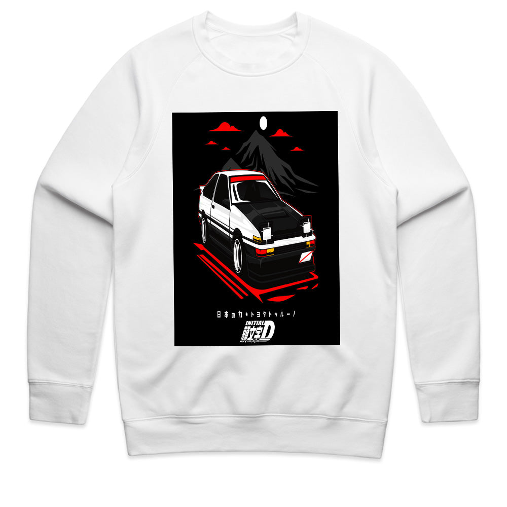 D Toyota AE86 Retro Drift Car T-Shirt – Japanese Street Racing Style