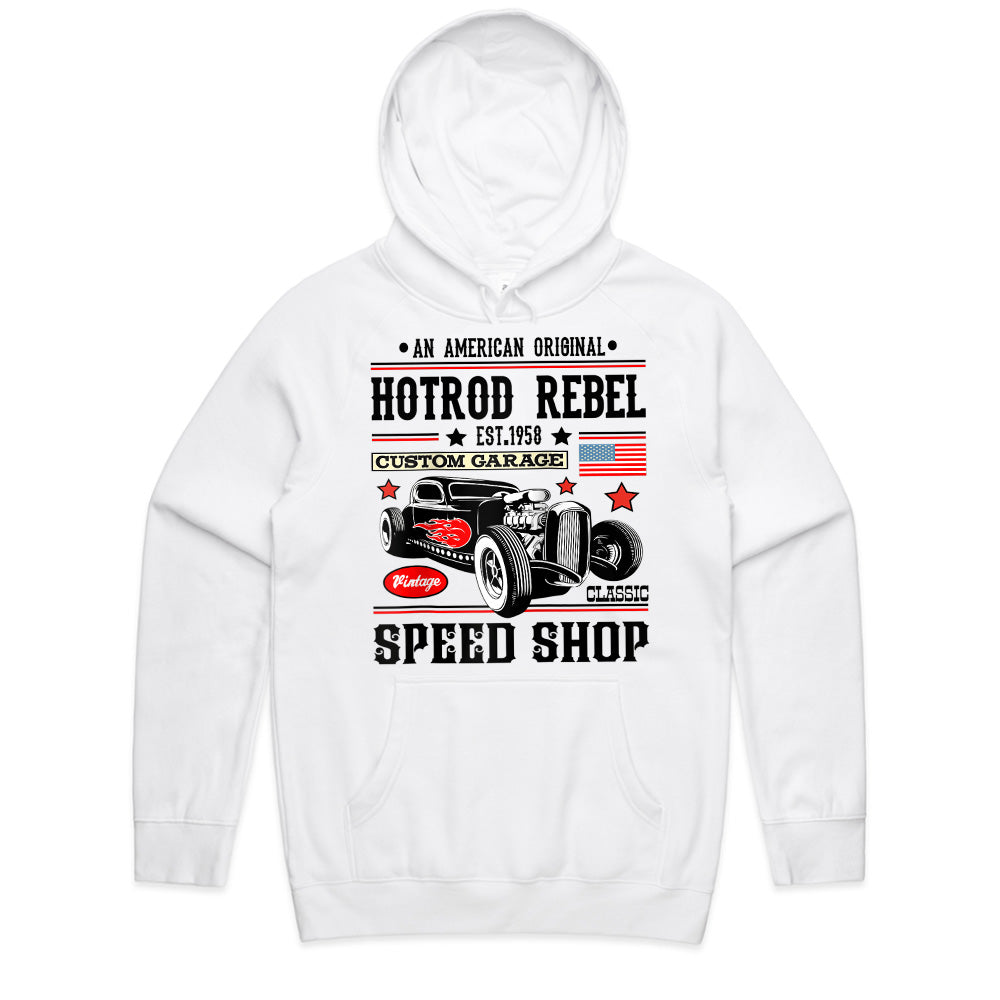 Hot Rod Rebel Vintage Classic Car T-Shirt – 1950s Rockabilly Custom Garage Tee
