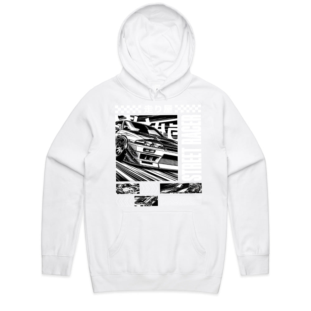 STREET RACER Manga T-Shirt – Black & White Drift King Edition