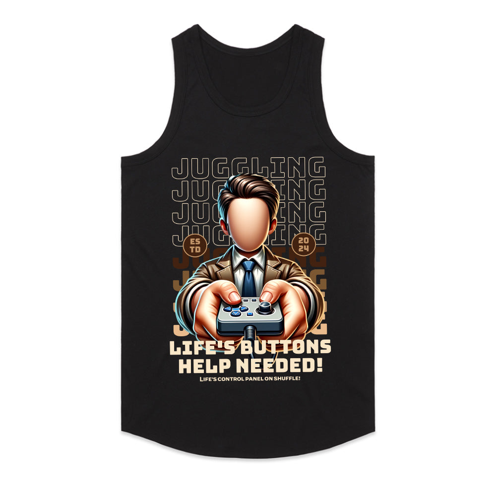 Life’s Buttons – Help Needed! Gamer Juggling Mode T-Shirt