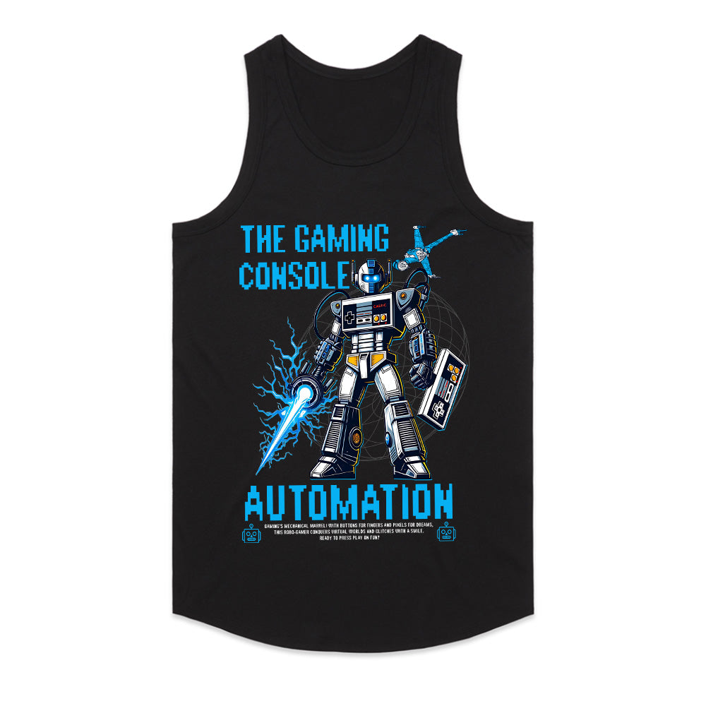 "The Gaming Console Automation" T-Shirt - Retro Mecha Gamer Design