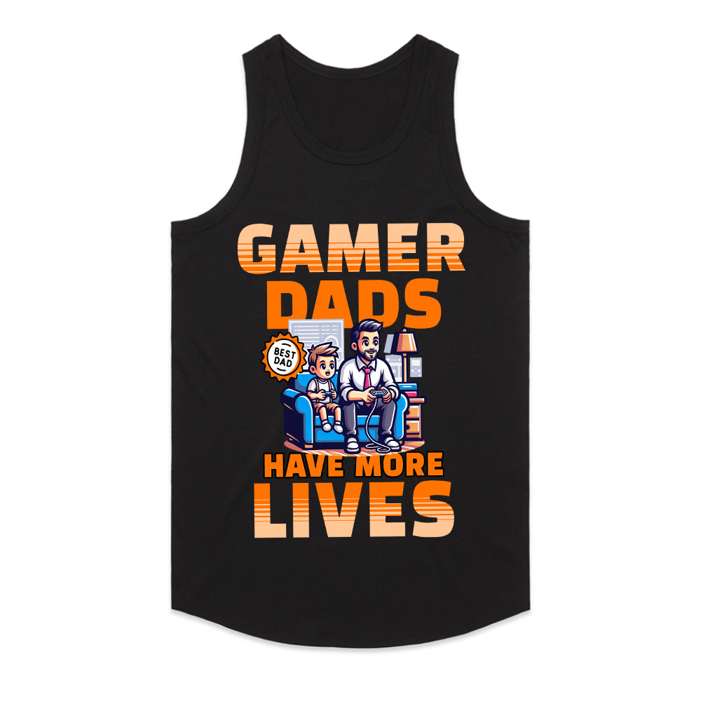 Gamer Dad T-Shirt – "Gamer Dads Have More Lives" Father & Son Gaming Tee