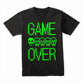 Retro Pixel "Game Over" T-Shirt – Neon Skull Gamer Tee