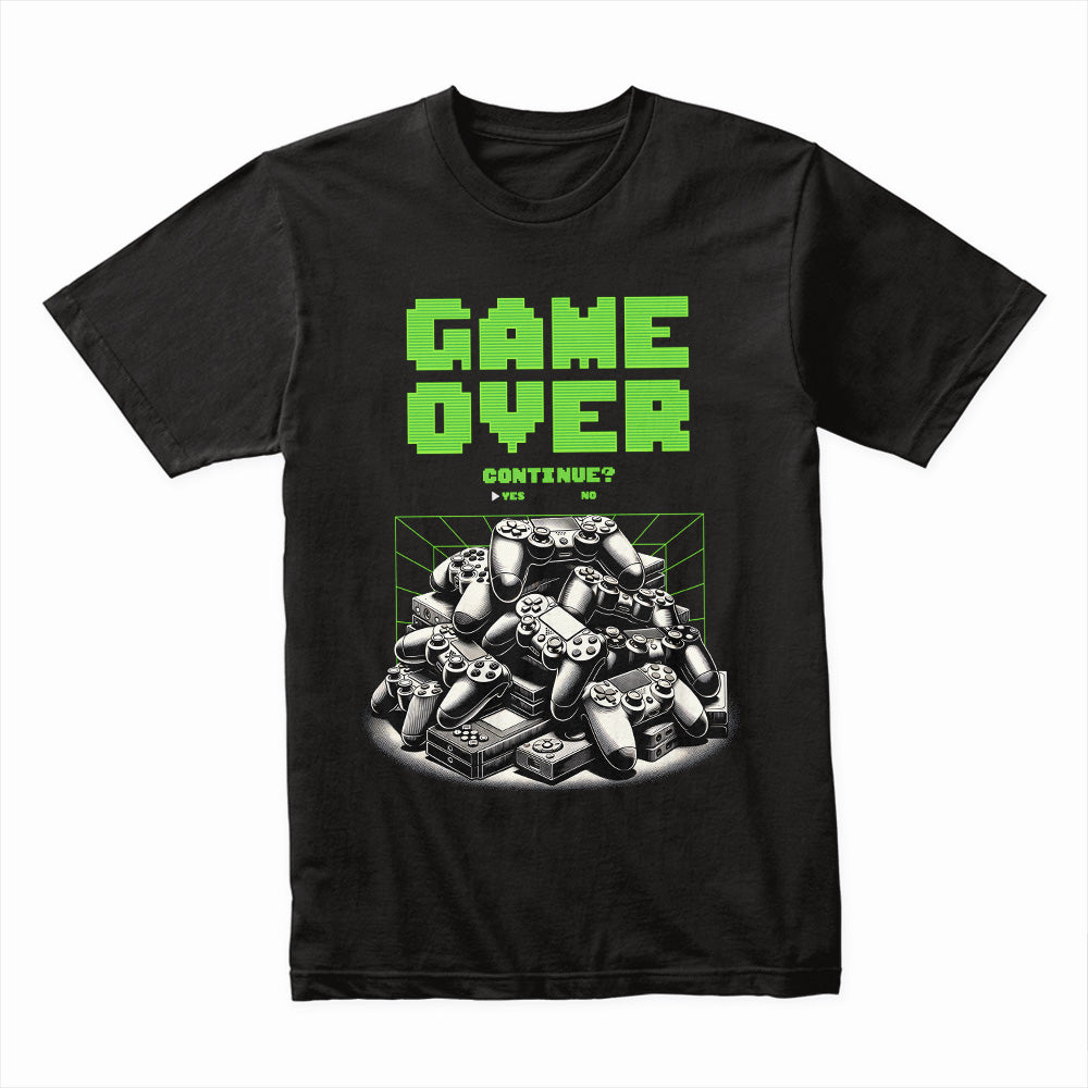 Retro "Game Over – Continue?" Gamer T-Shirt – Ultimate Controller Tribute