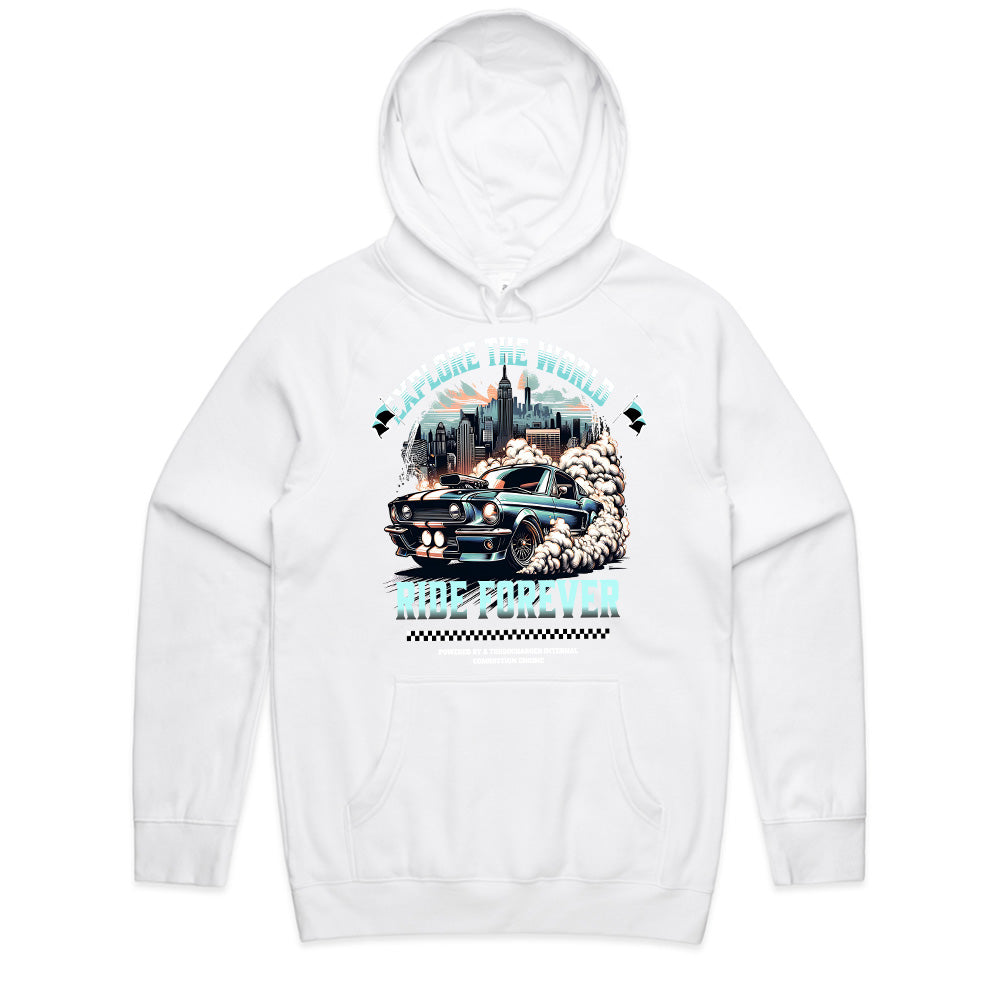 Ride Forever – Explore the World Muscle Car Tee