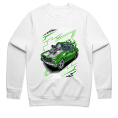 Green Machine Race Car Graphic T-Shirt – High-Speed Performance Design for Car Enthusiasts