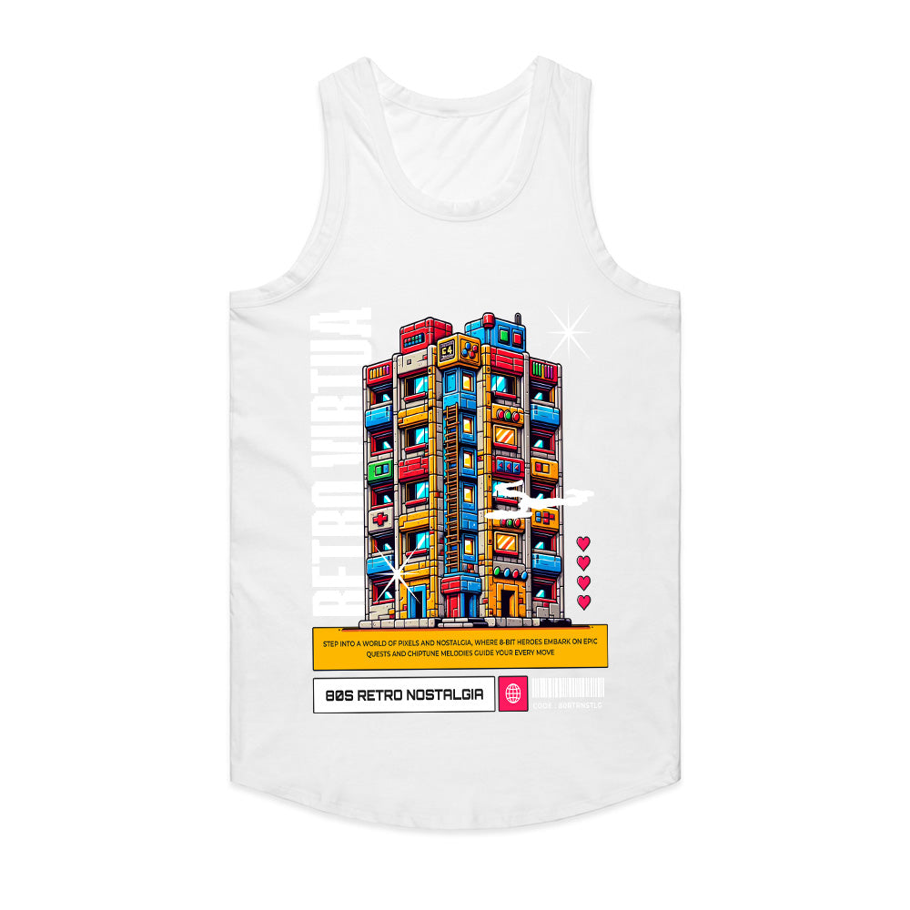 Retro Virtua" 8-Bit Cyber City T-Shirt – 80s Pixel Nostalgia