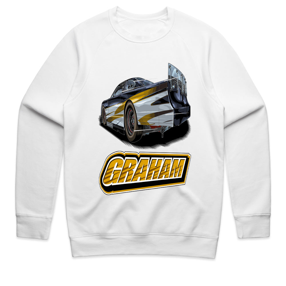 Graham Race Car Graphic T-Shirt – Dynamic Racing Design for Motorsport Enthusiasts