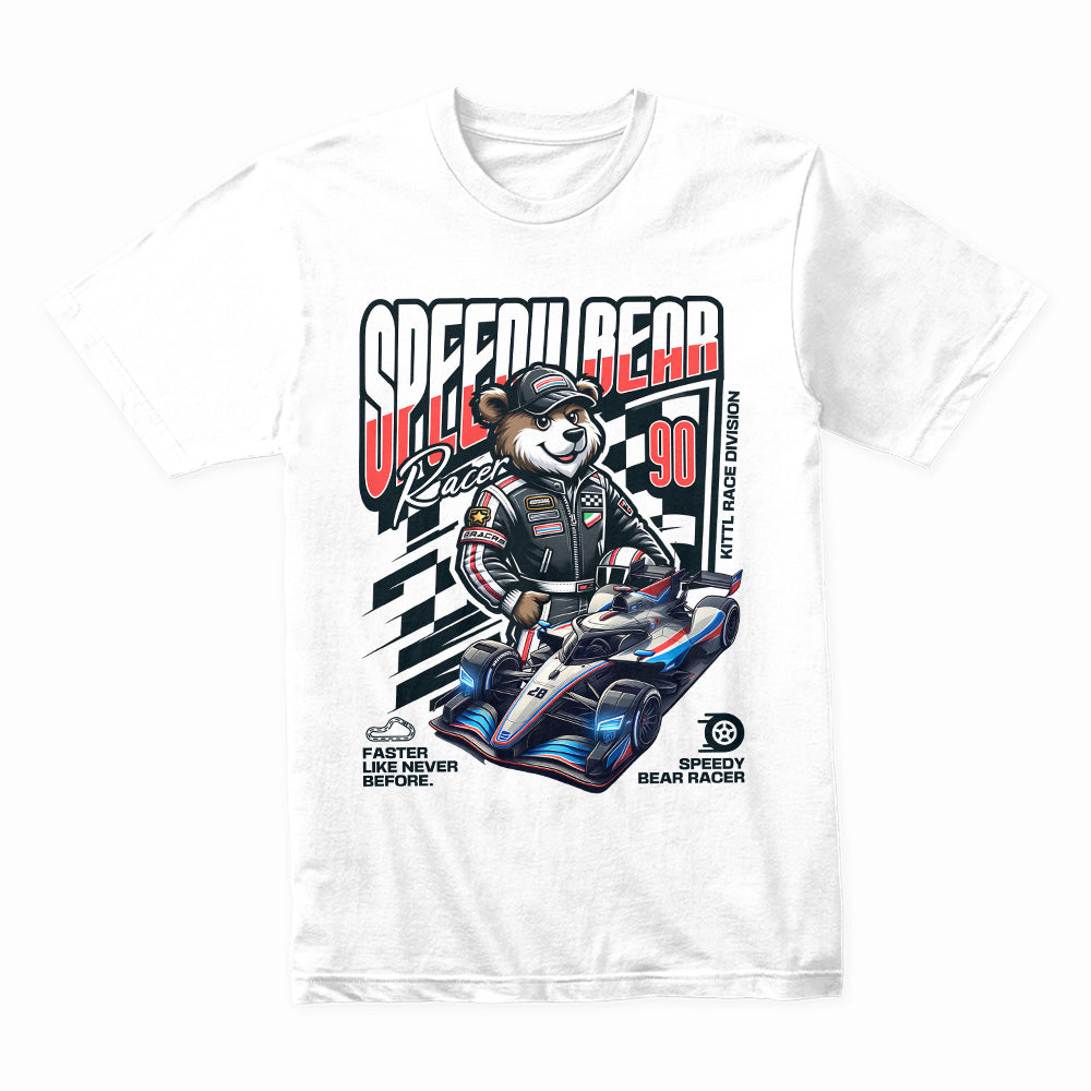 Speedy Bear Racer T-Shirt – Fun Motorsport Racing Streetwear