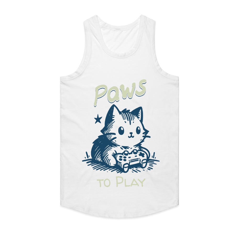Paws to Play" Cute Gamer Cat T-Shirt – Perfect for Cat & Gaming Lovers