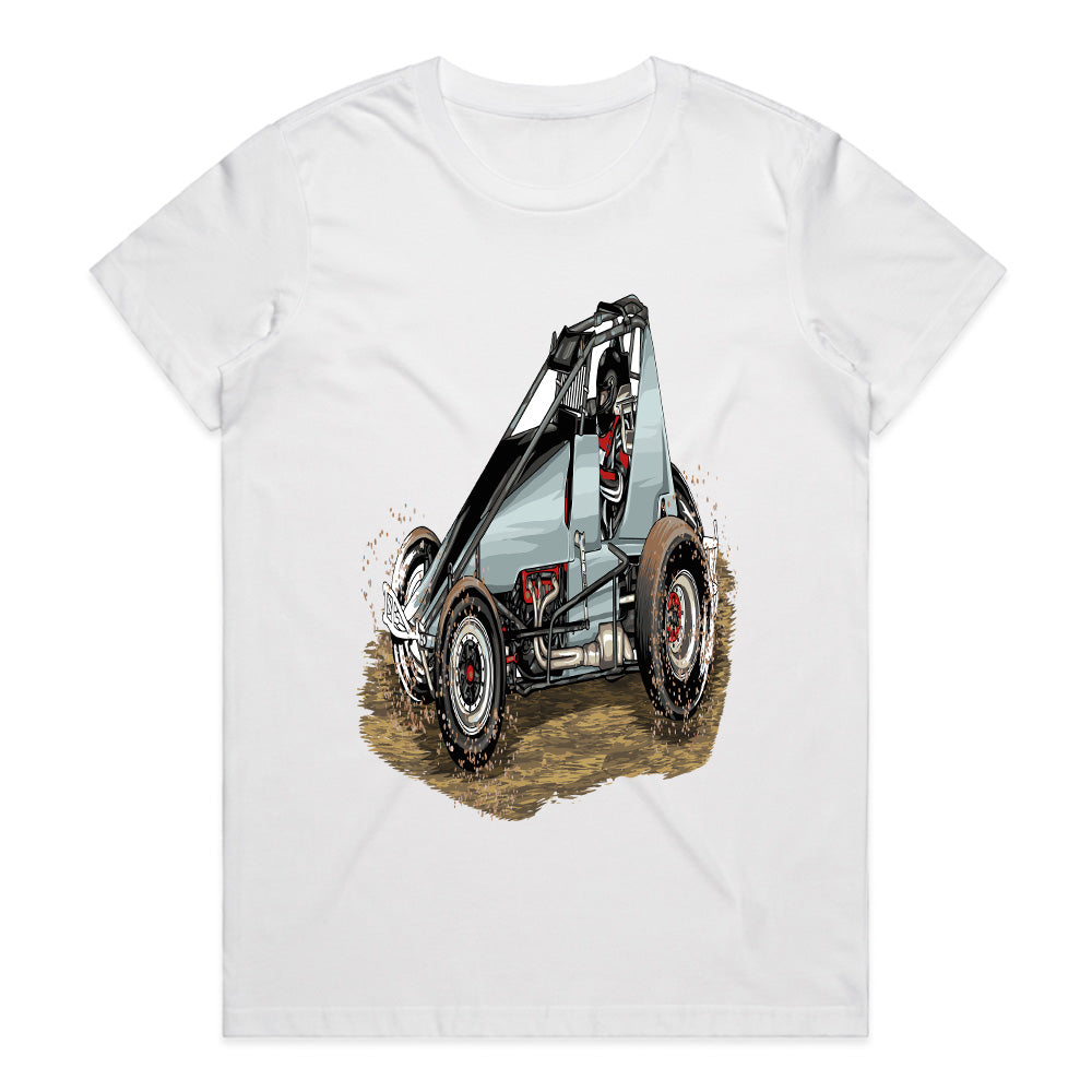 Sprints on the Track – Race Car Graphic T-Shirt for Motorsport Fans