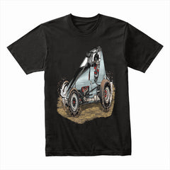 Sprints on the Track – Race Car Graphic T-Shirt for Motorsport Fans