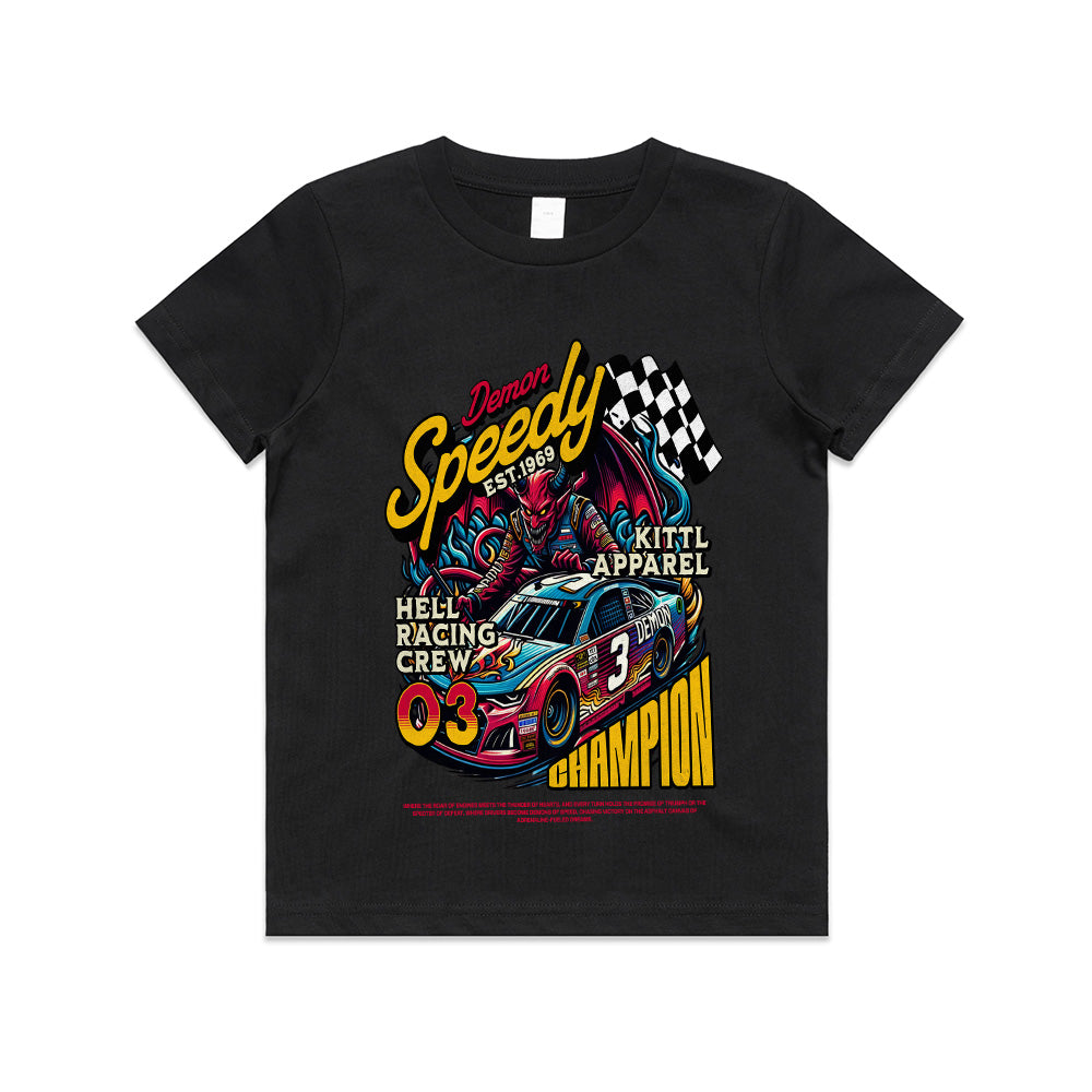 Demon Speedy – Hell Racing Champion T-Shirt