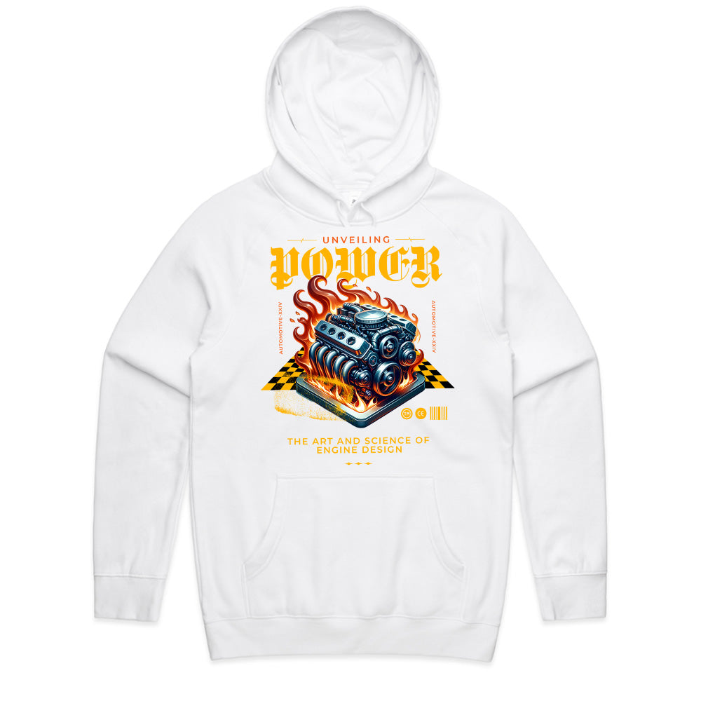 Unveiling Power – Fiery V8 Engine Performance T-Shirt