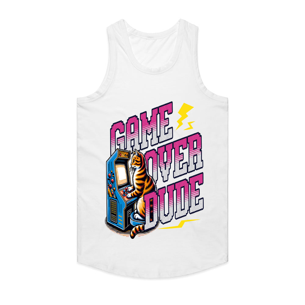 Game Over Dude - Retro Arcade Cat Gaming T-Shirt