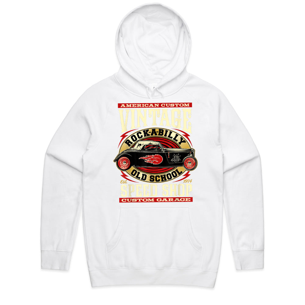 Vintage Rockabilly Hot Rod Speed Shop T-Shirt – Classic 70s Custom Garage Tee