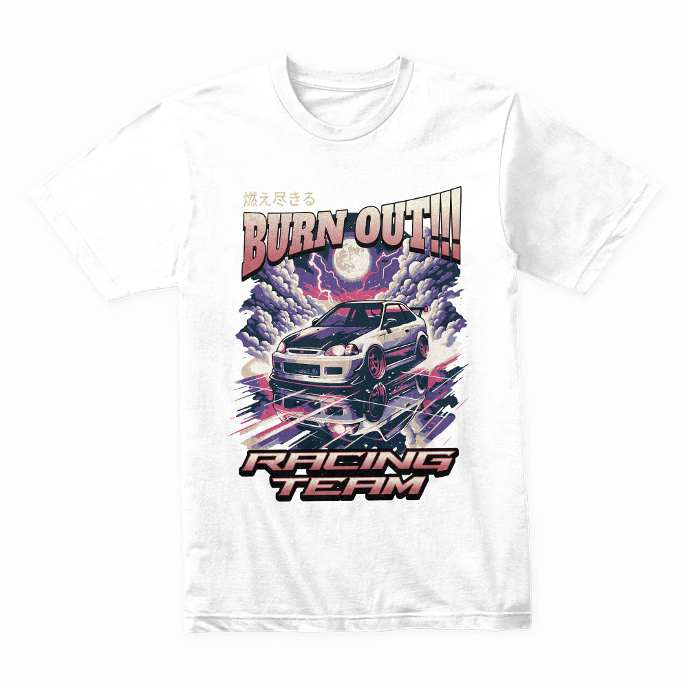 Burn Out Racing Team – Neon Night Drift Tee