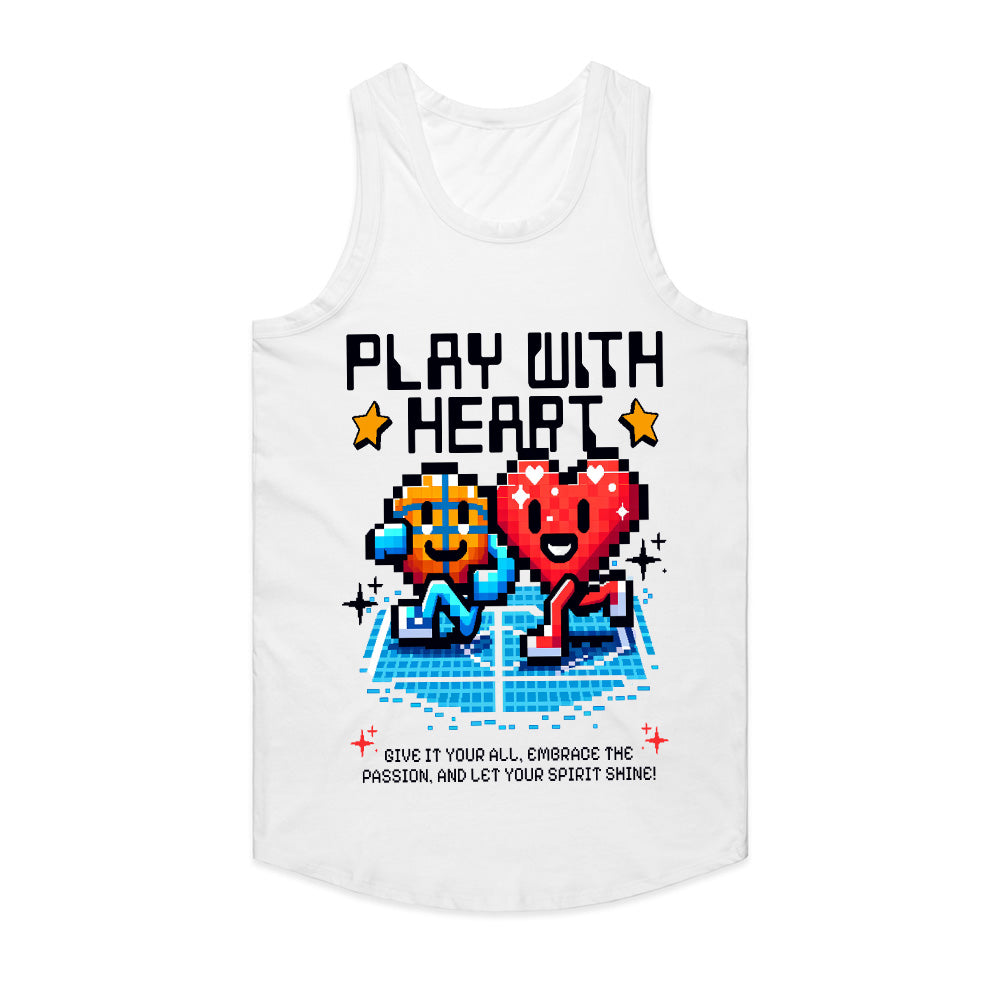 Play with Heart - Retro Pixel Art Gamer T-Shirt