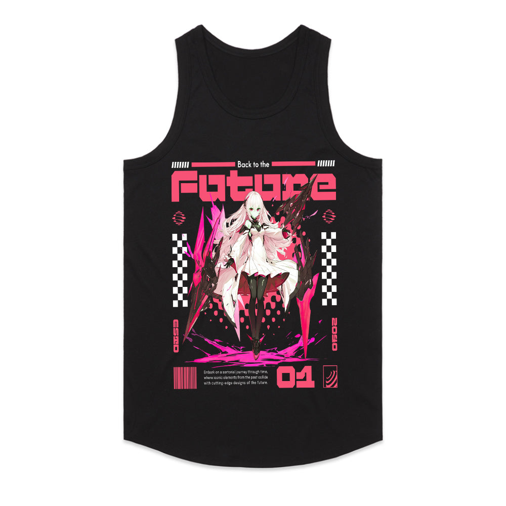 Future Cyber Valkyrie – Neon Sci-Fi Anime Tee