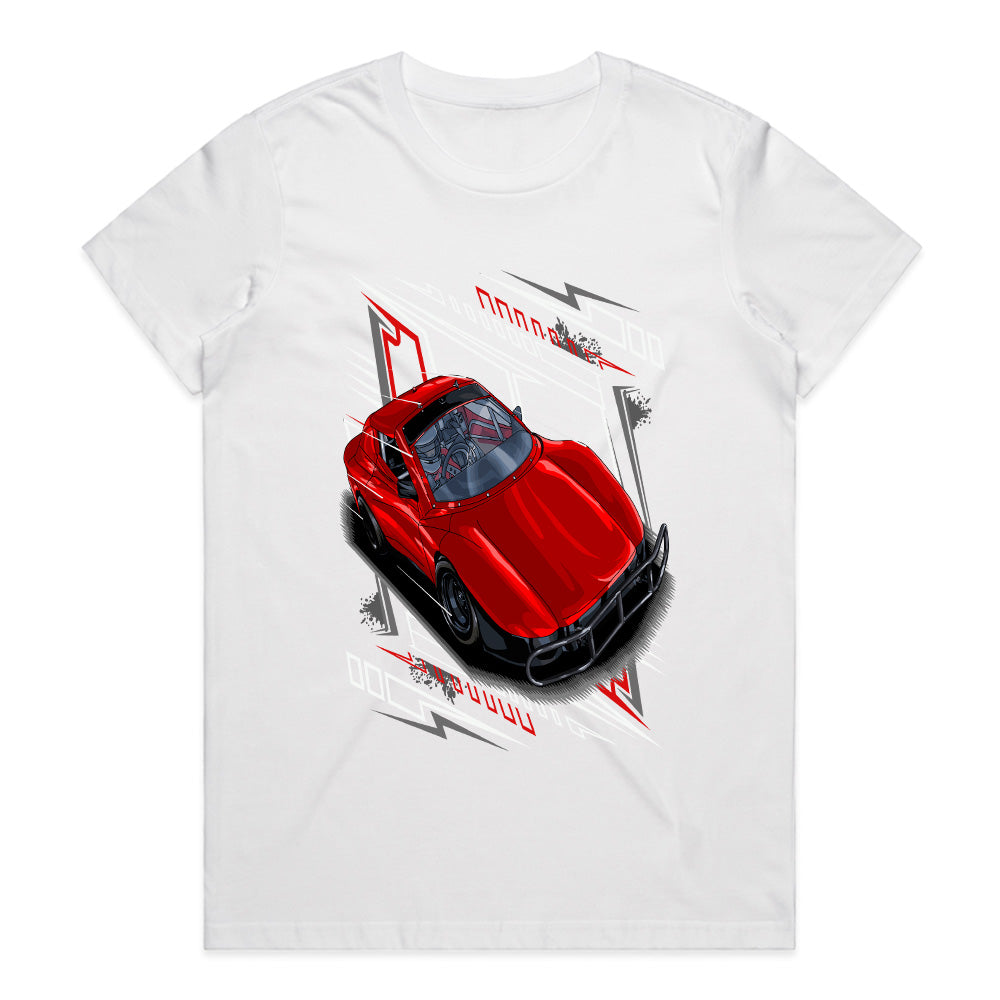 Red Racer" – Bold Red Sports Car Graphic T-Shirt