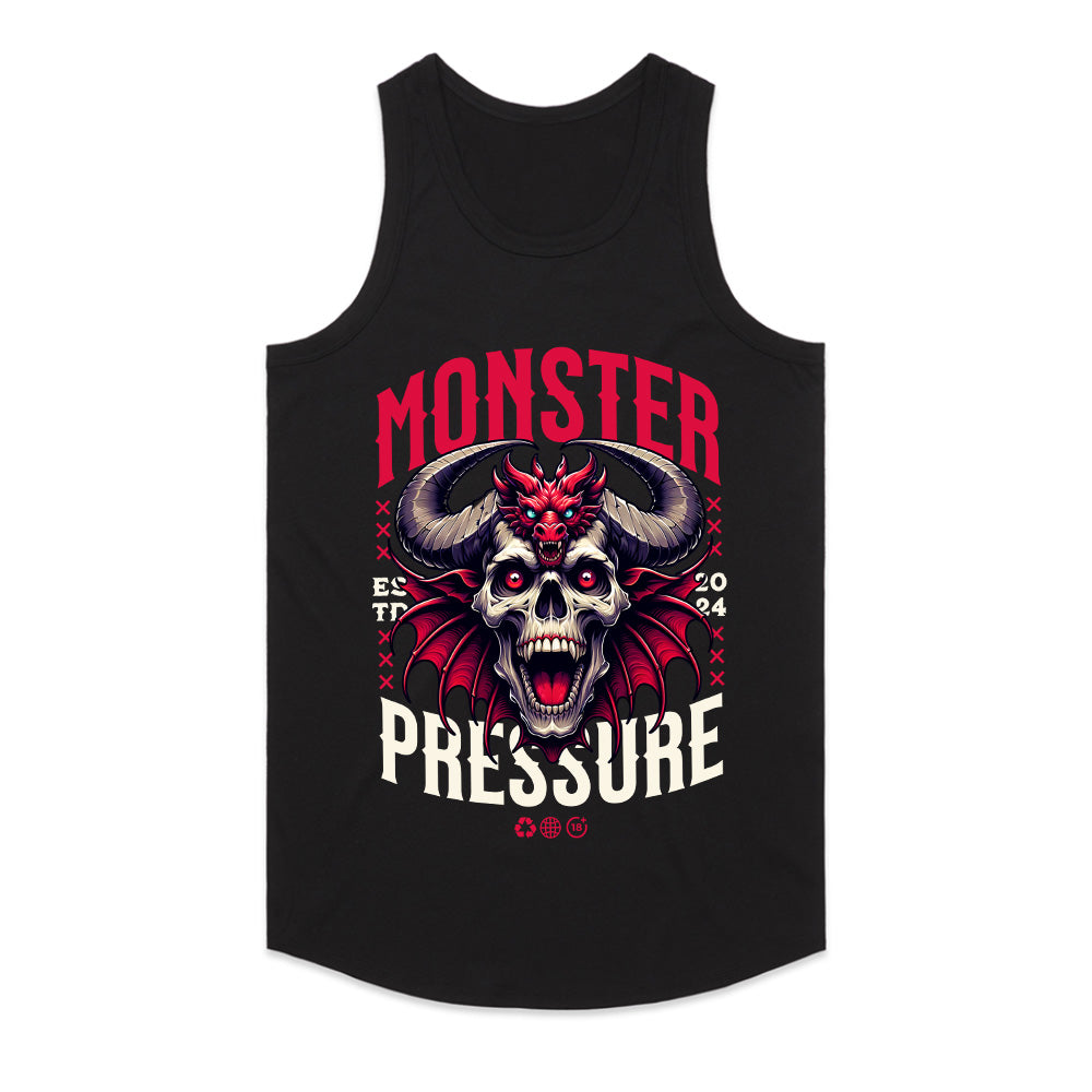 Monster Pressure T-Shirt – Dark Gothic Skull & Demon Aesthetic