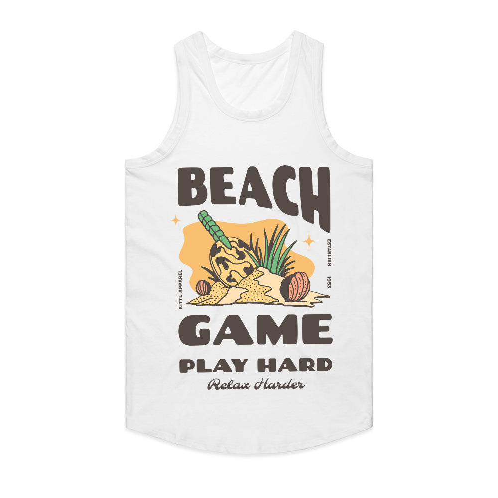 Beach Game T-Shirt – Play Hard, Relax Harder Retro Surf Style