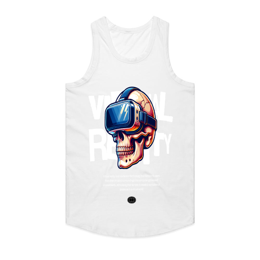Virtual Reality Skull T-Shirt – Cyberpunk Gaming Aesthetic