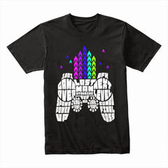 Gaming Typography T-Shirt - "Game Over | Last Man Standing" Gamer Controller Design