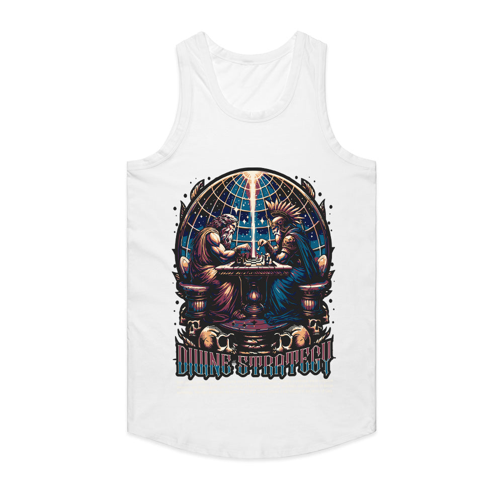 Divine Strategy T-Shirt – Mythological Chess Battle of the Gods