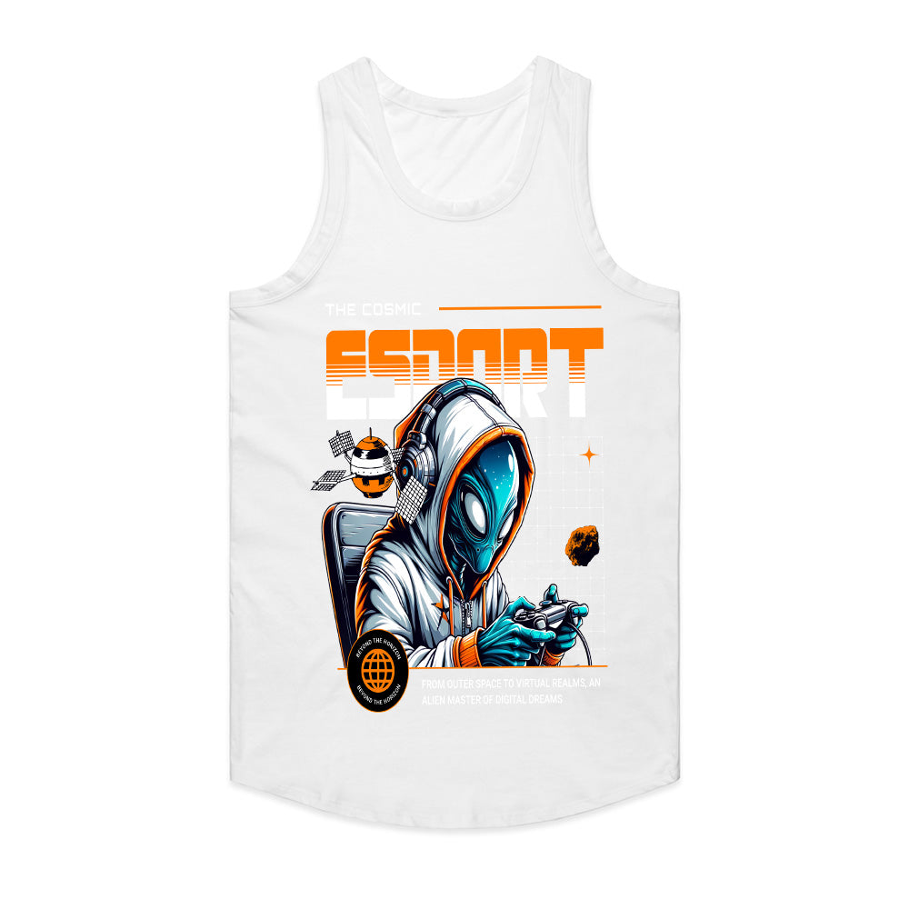 Cosmic Esports Alien Gamer T-Shirt – Futuristic Sci-Fi Gaming Style