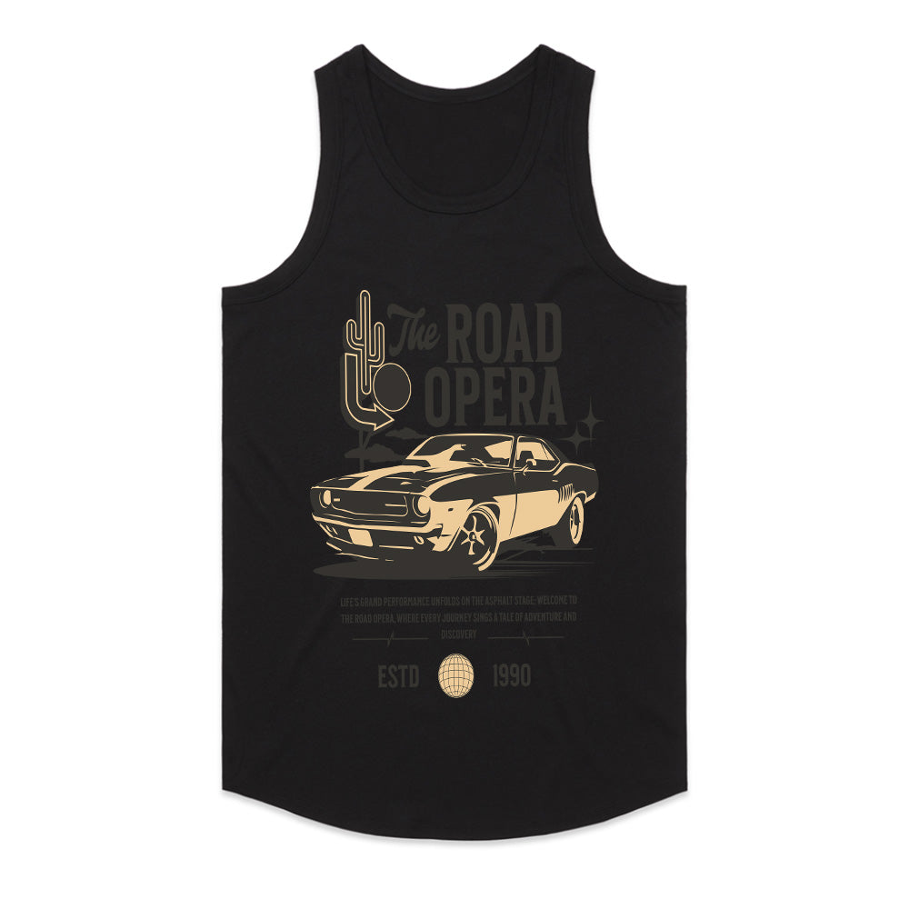 The Road Opera" Vintage Muscle Car T-Shirt – Classic Streetwear for Car Lovers
