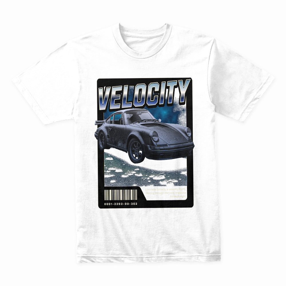 Velocity T-Shirt – Retro Futuristic Sports Car & Speed Enthusiast Tee