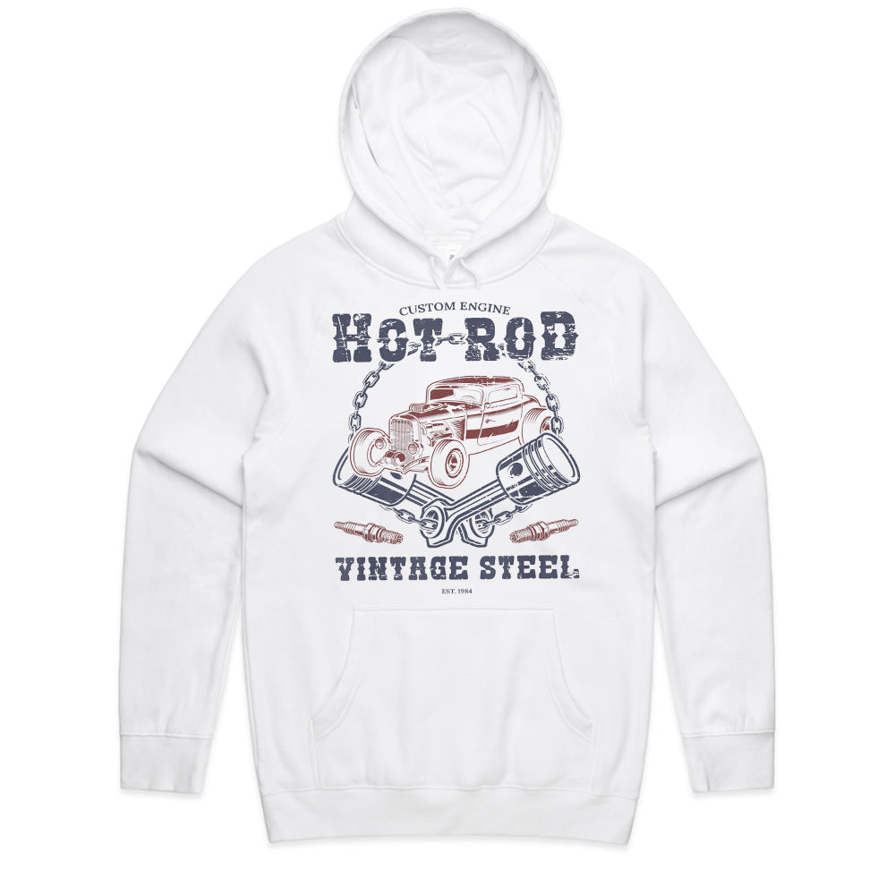 Hot Rod Vintage Steel T-Shirt – Custom Engine Classic Car Retro Design