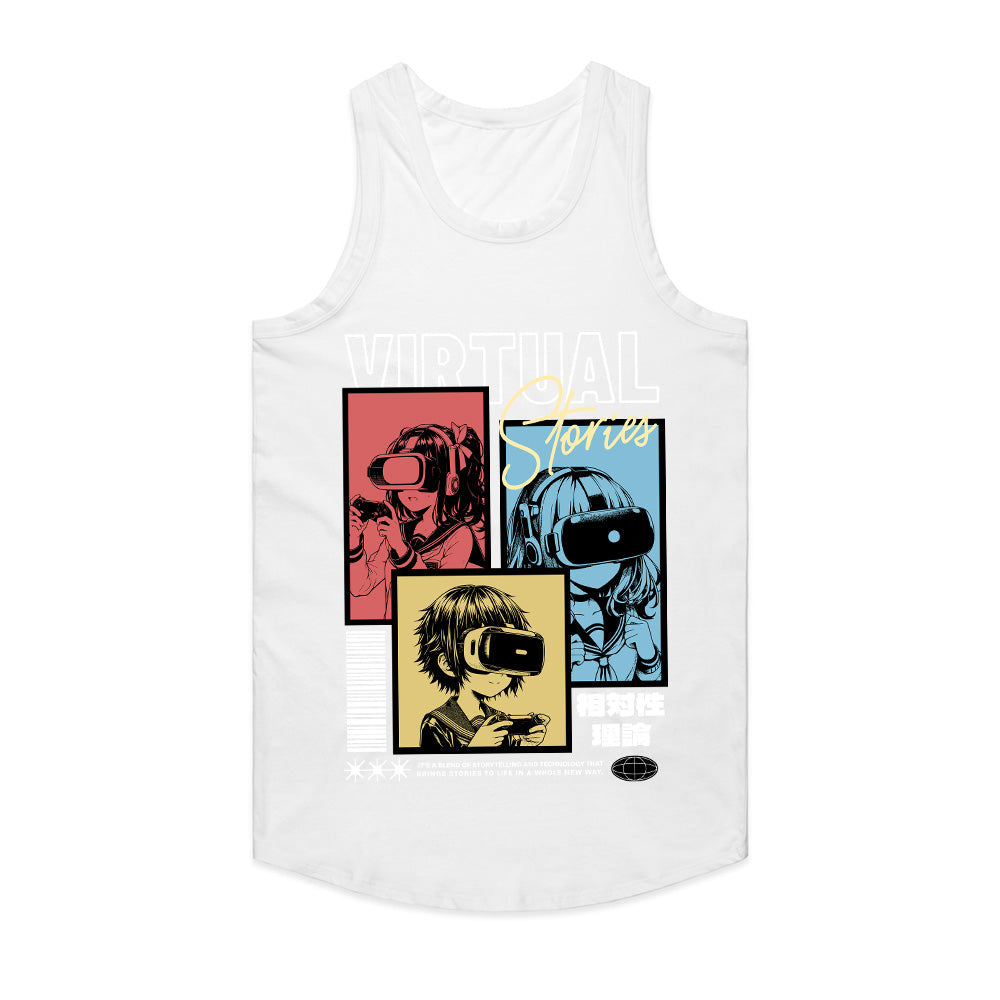 Virtual Stories T-Shirt – Anime Cyber VR Aesthetic