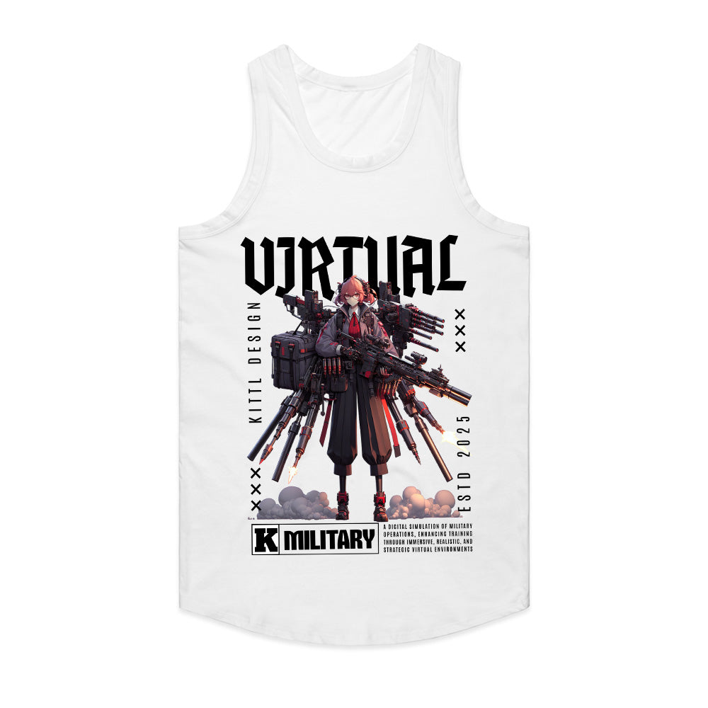 Virtual Military T-Shirt – Futuristic Cyber Warfare Aesthetic