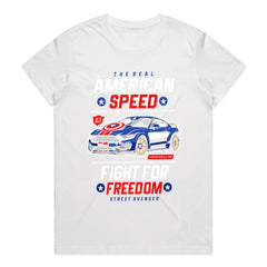 American Speed T-Shirt – Patriotic Muscle Car Racing Tee