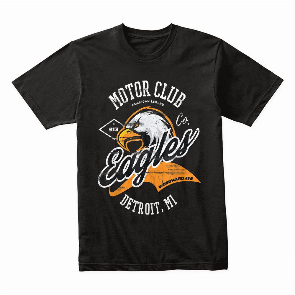 Detroit Cruise Motor Club T-Shirt – Vintage Car Eagles Woodward Hot Rod Design