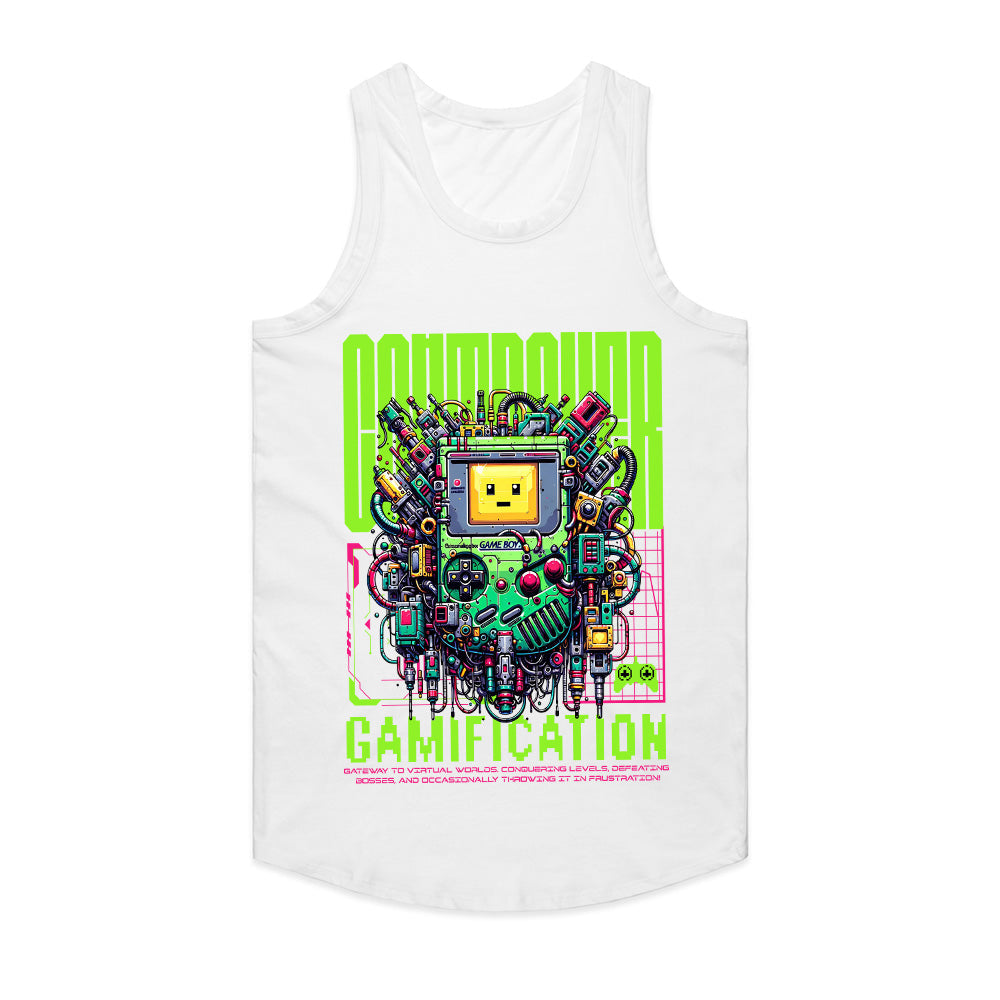 Cyberpunk "Gamification" T-Shirt – Futuristic Gaming Tech Design