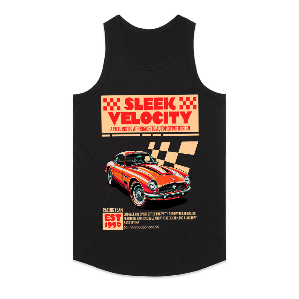 Sleek Velocity – Retro Racing Classic Car Streetwear T-Shirt