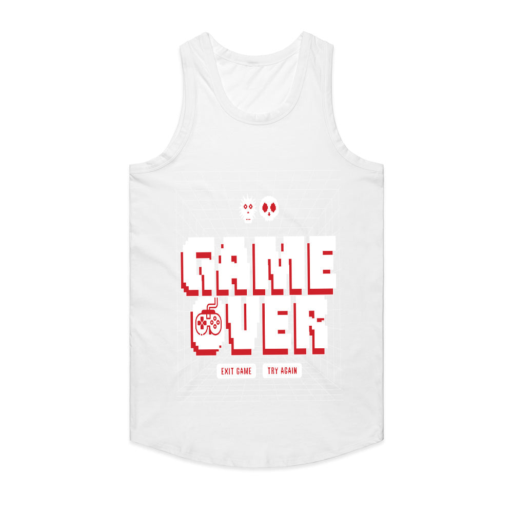 Retro "Game Over – Try Again?" T-Shirt – 3D Pixel Arcade Design