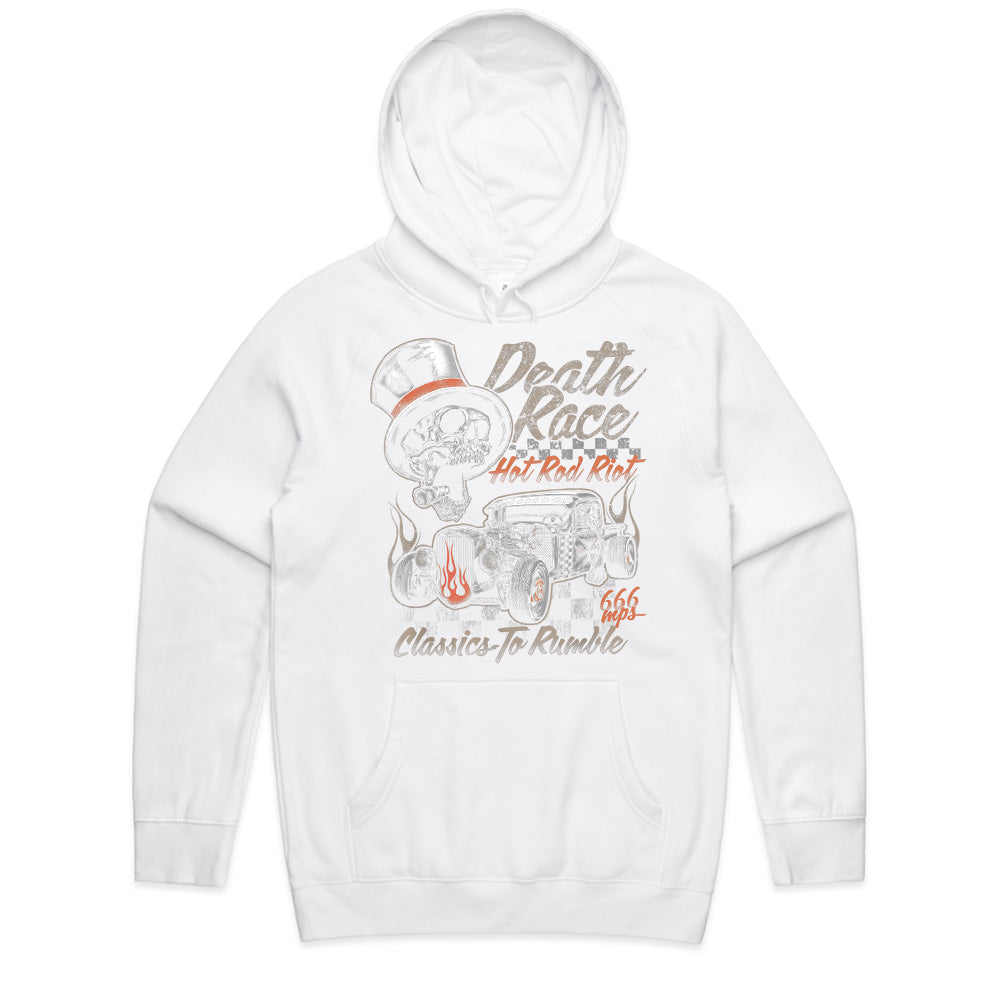 Death Race – Hot Rod Riot Skull Vintage Racing T-Shirt